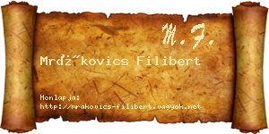Mrákovics Filibert névjegykártya